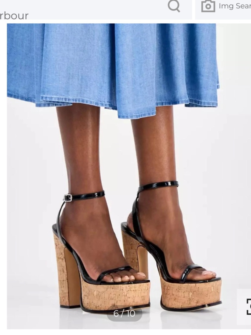AAJ by Amino Muaddi Tina platform cork heels new in box 10 m